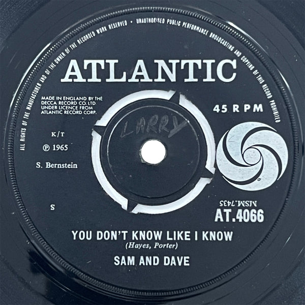 Sam and Dave - You Don't Know Like I Know (UK)
