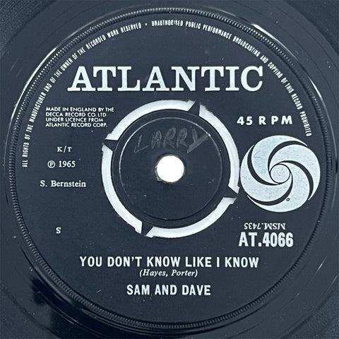 Sam and Dave - You Don't Know Like I Know (UK)