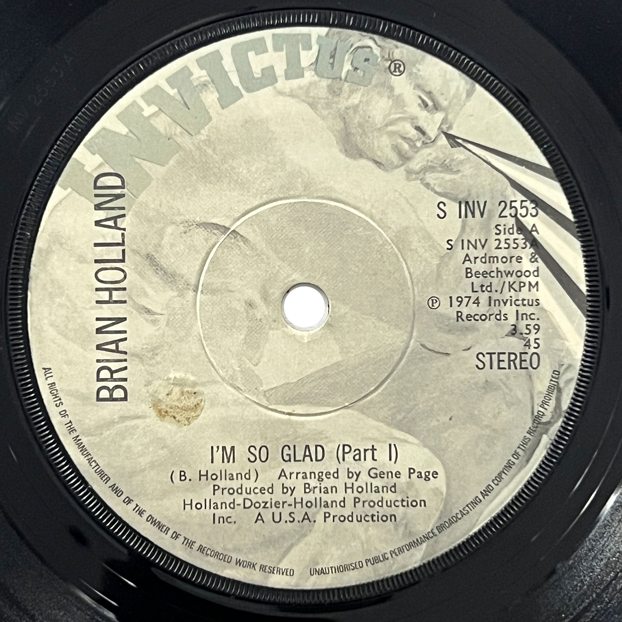 Brian Holland - I'm So Glad - Part I (UK)