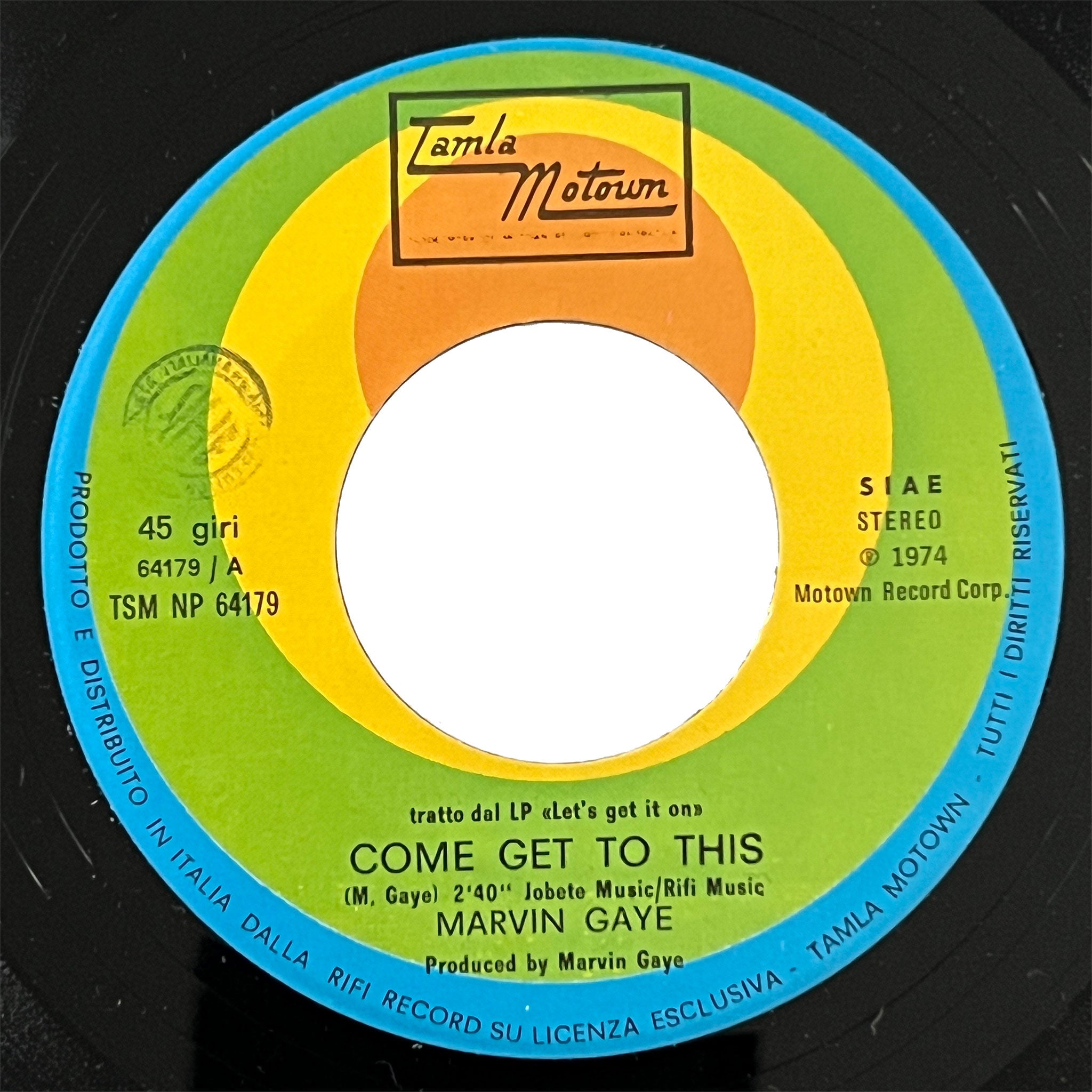 Marvin Gaye - Come Get To This (Italian) | Inksplat Records