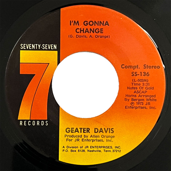 Geater Davis - I've Got To Pay The Price