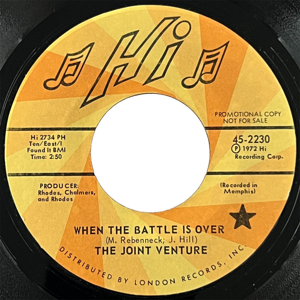 Joint Venture - When The Battle Is Over (promo)