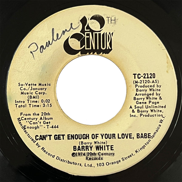 Barry White - Can't Get Enough Of Your Love, Babe (Jamaican)