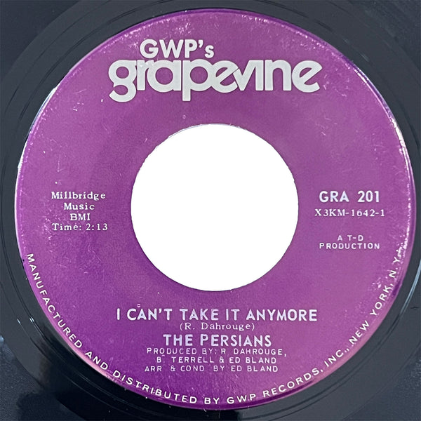 The Persians - I Can't Take It Anymore