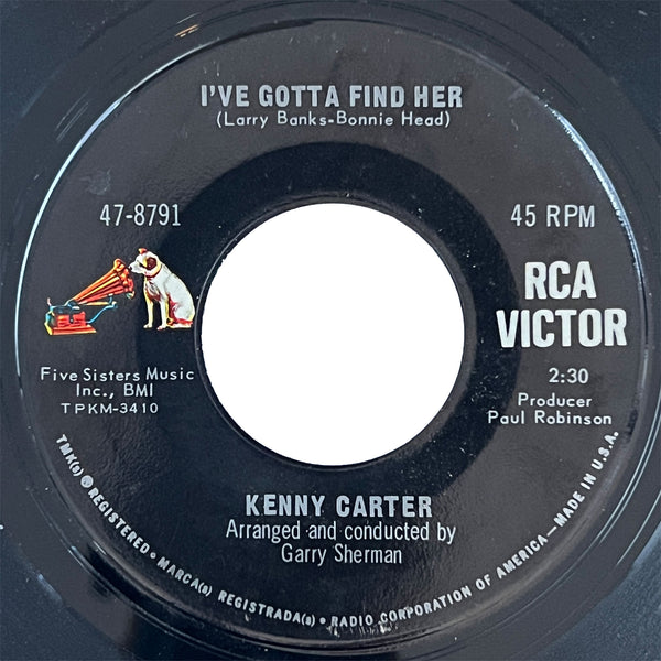 Kenny Carter - I've Gotta Find Her (issue)