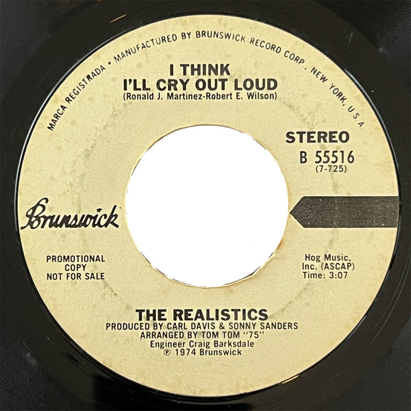 Realistics - I Think I'll Cry Out Loud (promo)