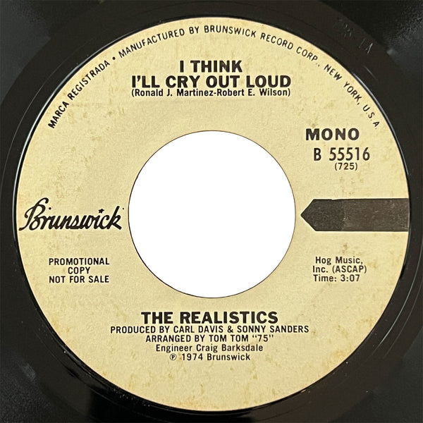 Realistics - I Think I'll Cry Out Loud (promo)