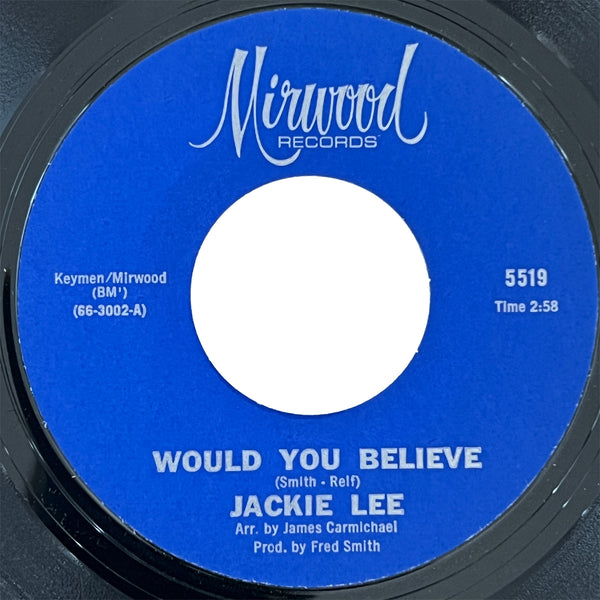 Jackie Lee - Would You Believe