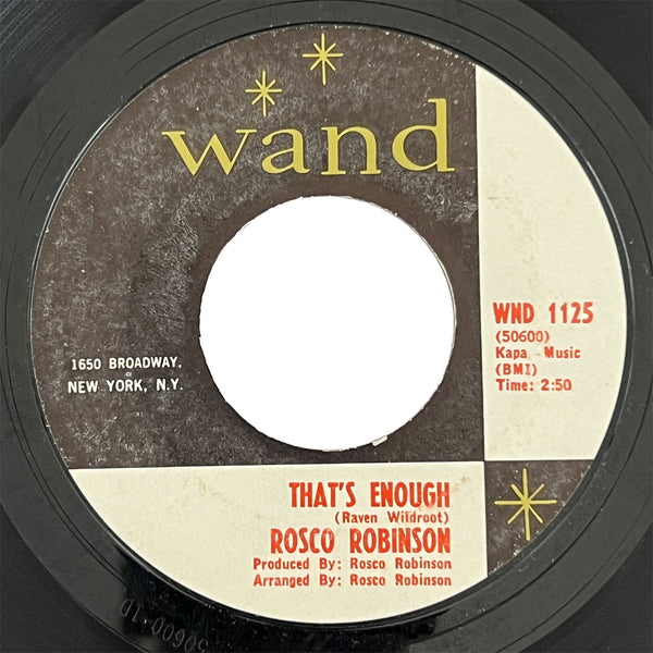 Rosco Robinson - That's Enough