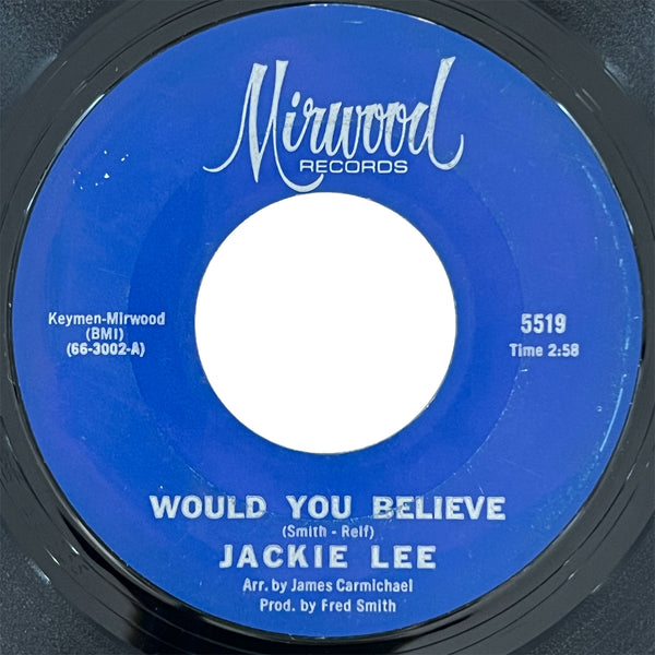 Jackie Lee - Would You Believe