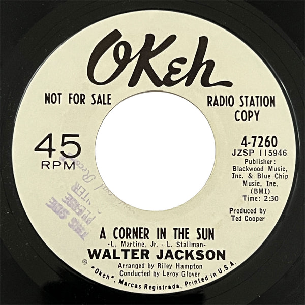 Walter Jackson - A Corner Of The Sun (promo)