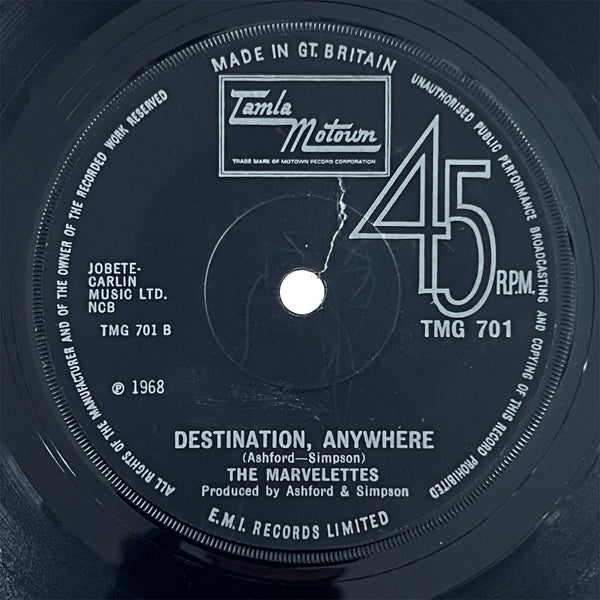 Marvelettes - Destination, Anywhere (UK Tamla)