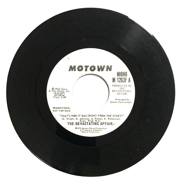 Devastating Affair - That's How It Was Right From The Start - Motown 1263 Promo