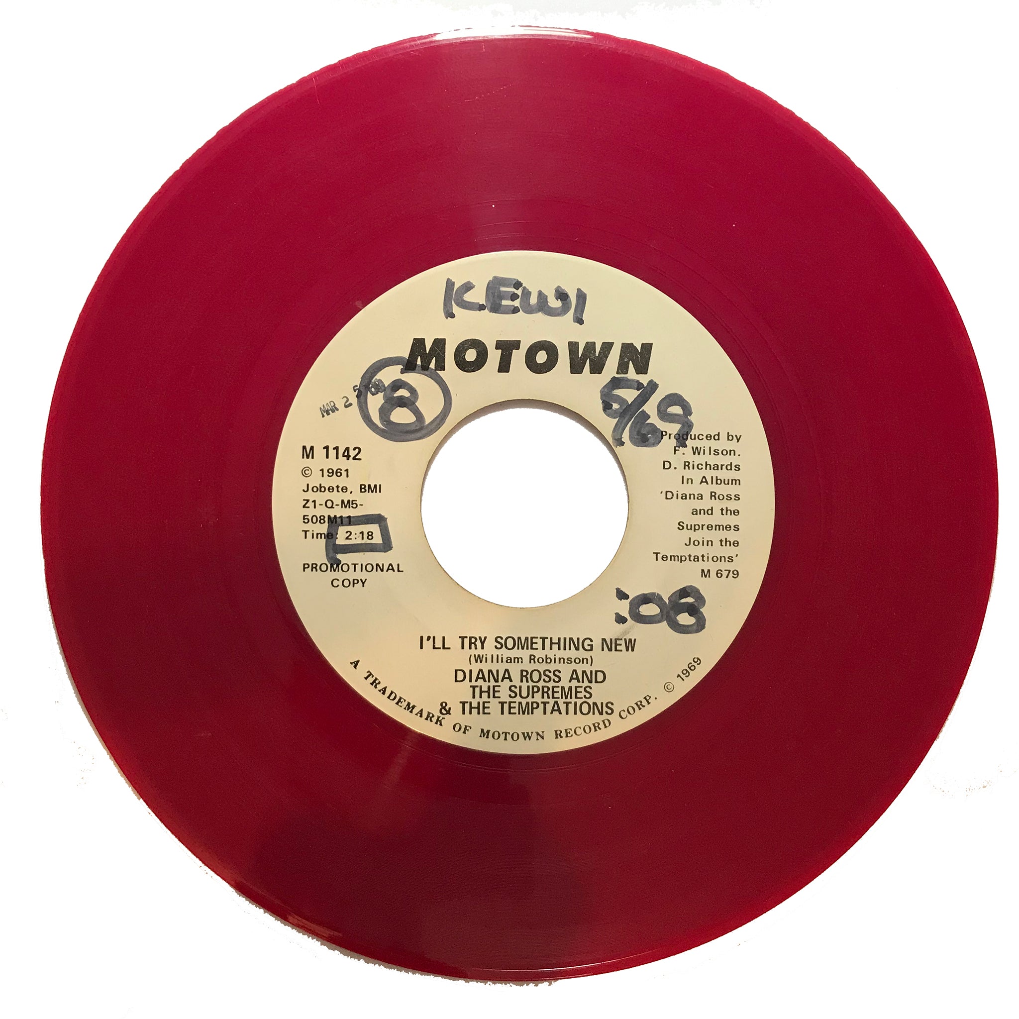 Diana Ross & The Supremes & The Temptations - I'll Try Something New - Motown 1142 RED